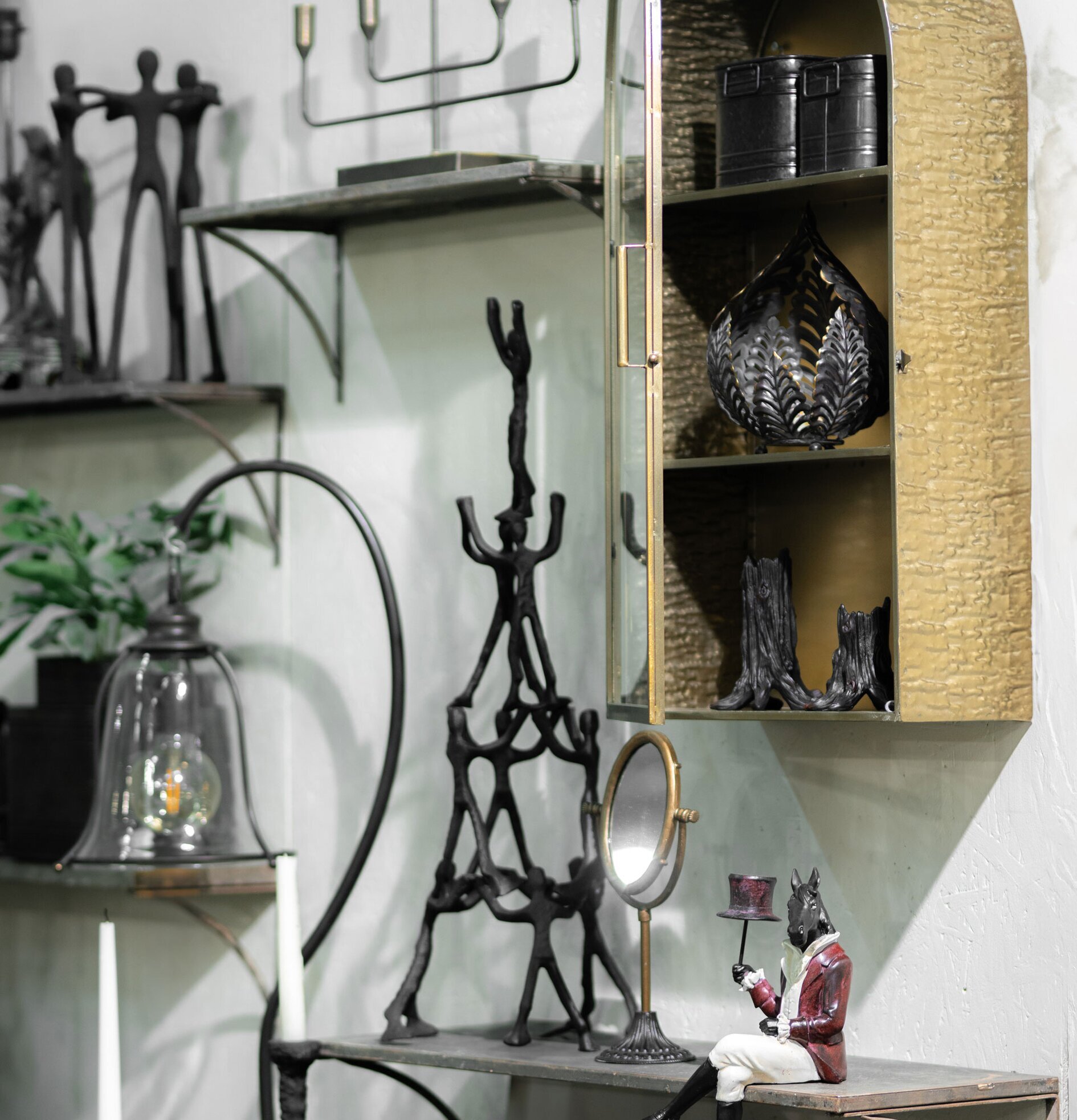 Ljuslykta Knopp Svart A Lot Decoration Lyktor Endless Light Ljuslyktor