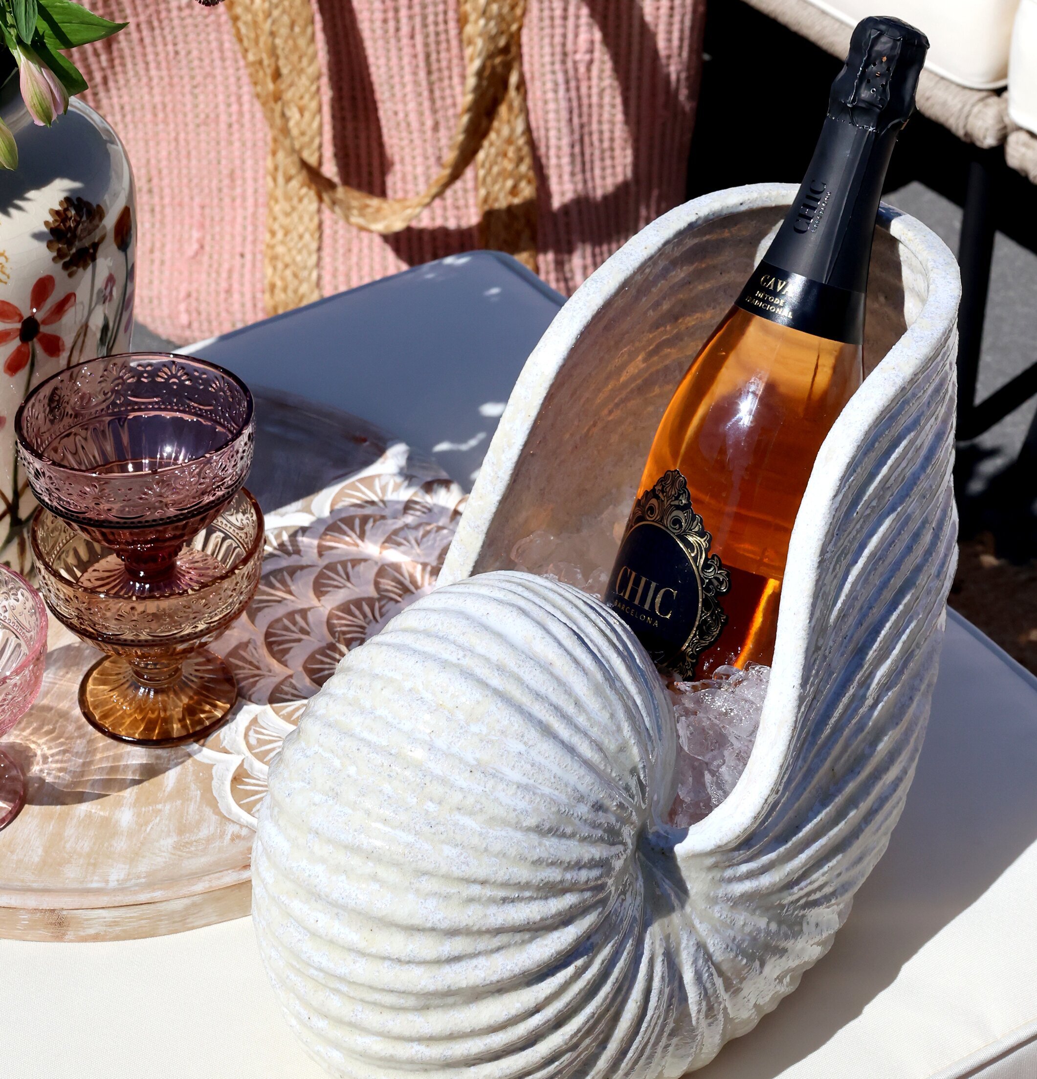 Vas Mussla Antique Creme Chic Vaser Vinkylare