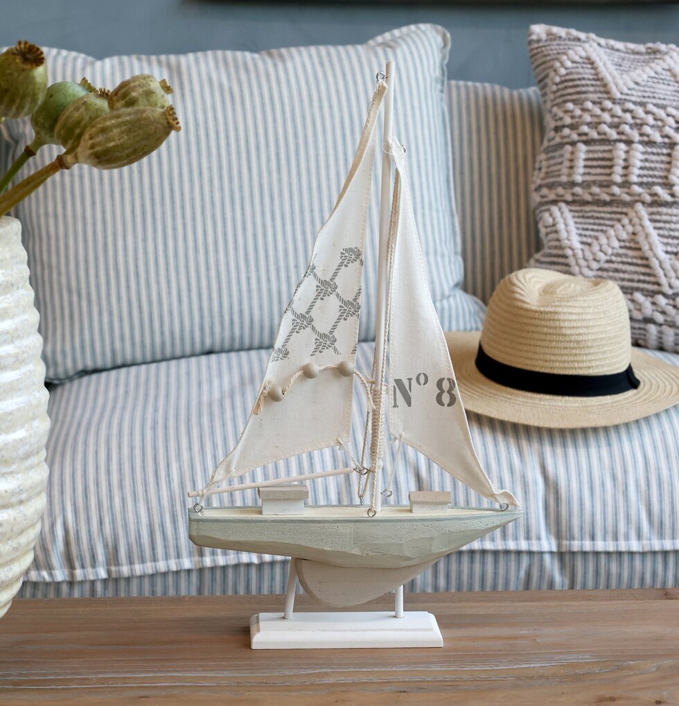 Segelbåt Nᵒ8 Creme Chic Antique Övrig prydnad/dekoration för inredning innemiljö