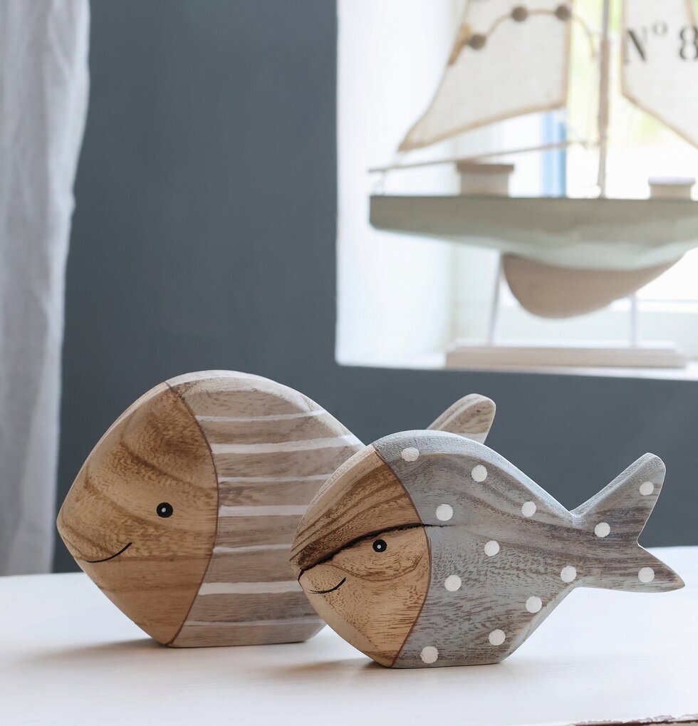 Dekoration Fisk Set/2 Chic Antique Övrig prydnad/dekoration för inredning innemiljö