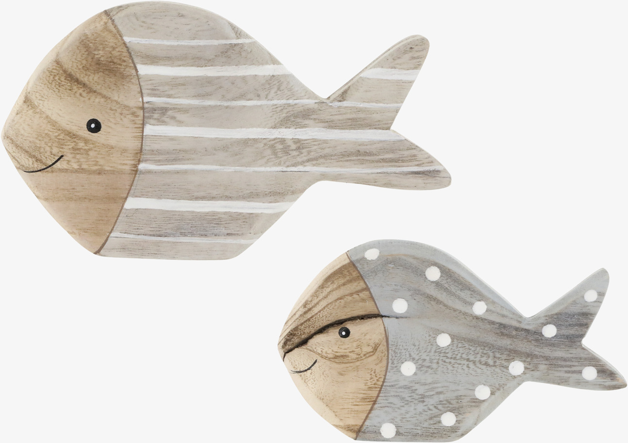 Dekoration Fisk Set/2 Chic Antique Övrig prydnad/dekoration för inredning innemiljö