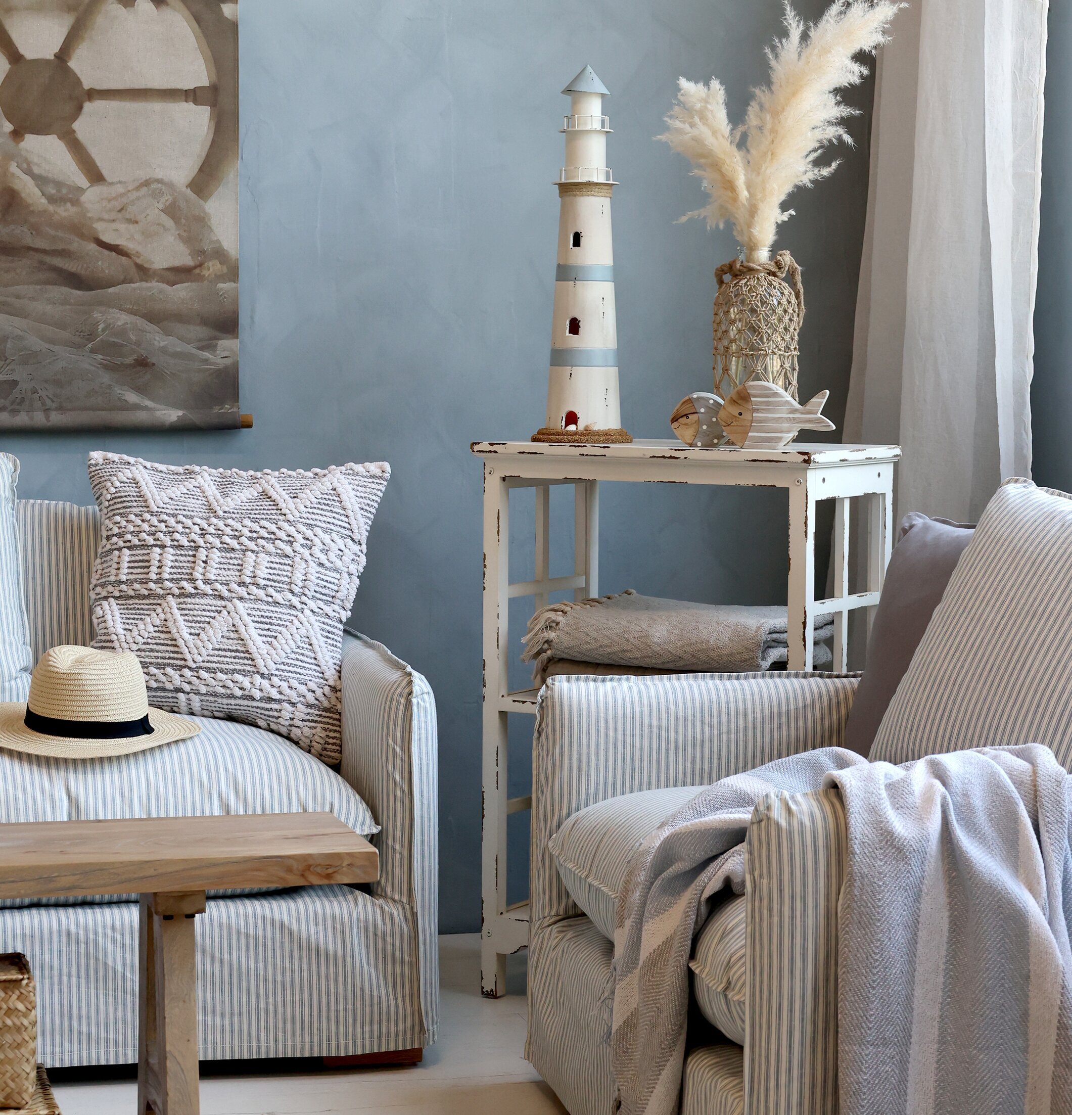 Dekoration Fisk Set/2 Chic Antique Övrig prydnad/dekoration för inredning innemiljö