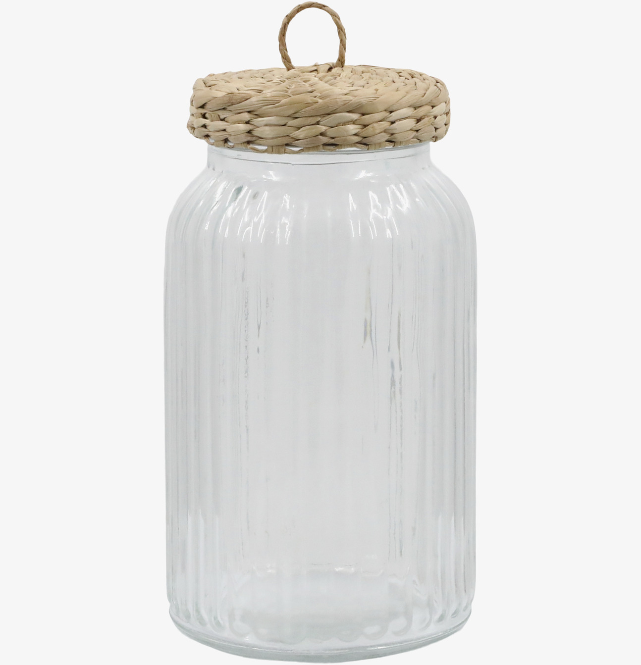 Glasburk Med Flätat Lock Stor Chic Antique Glasburkar