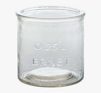 Bild av glasburk/lykta med stilren och funktionell design