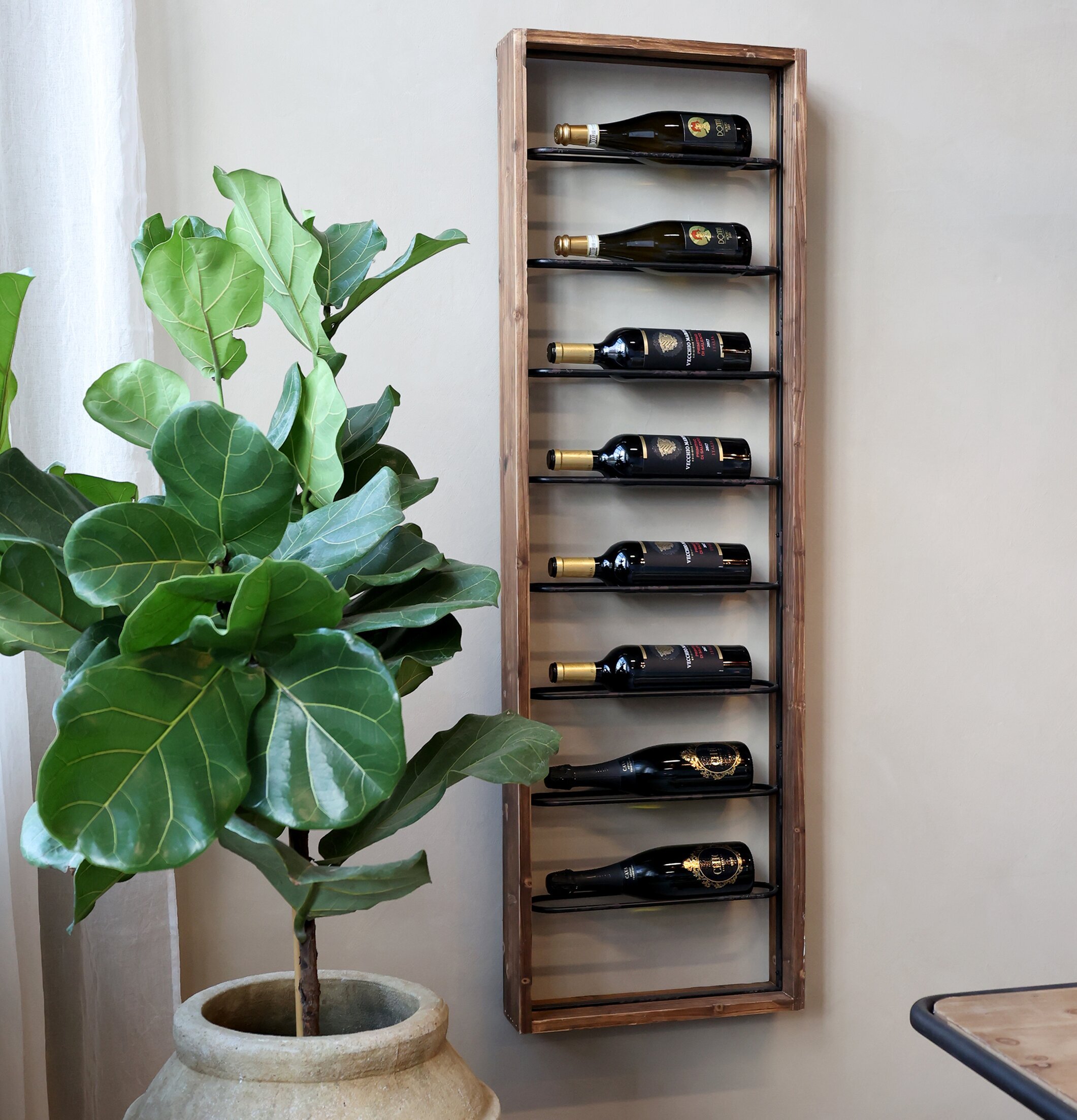 Vinreol Vägg Chic Antique Vinställ