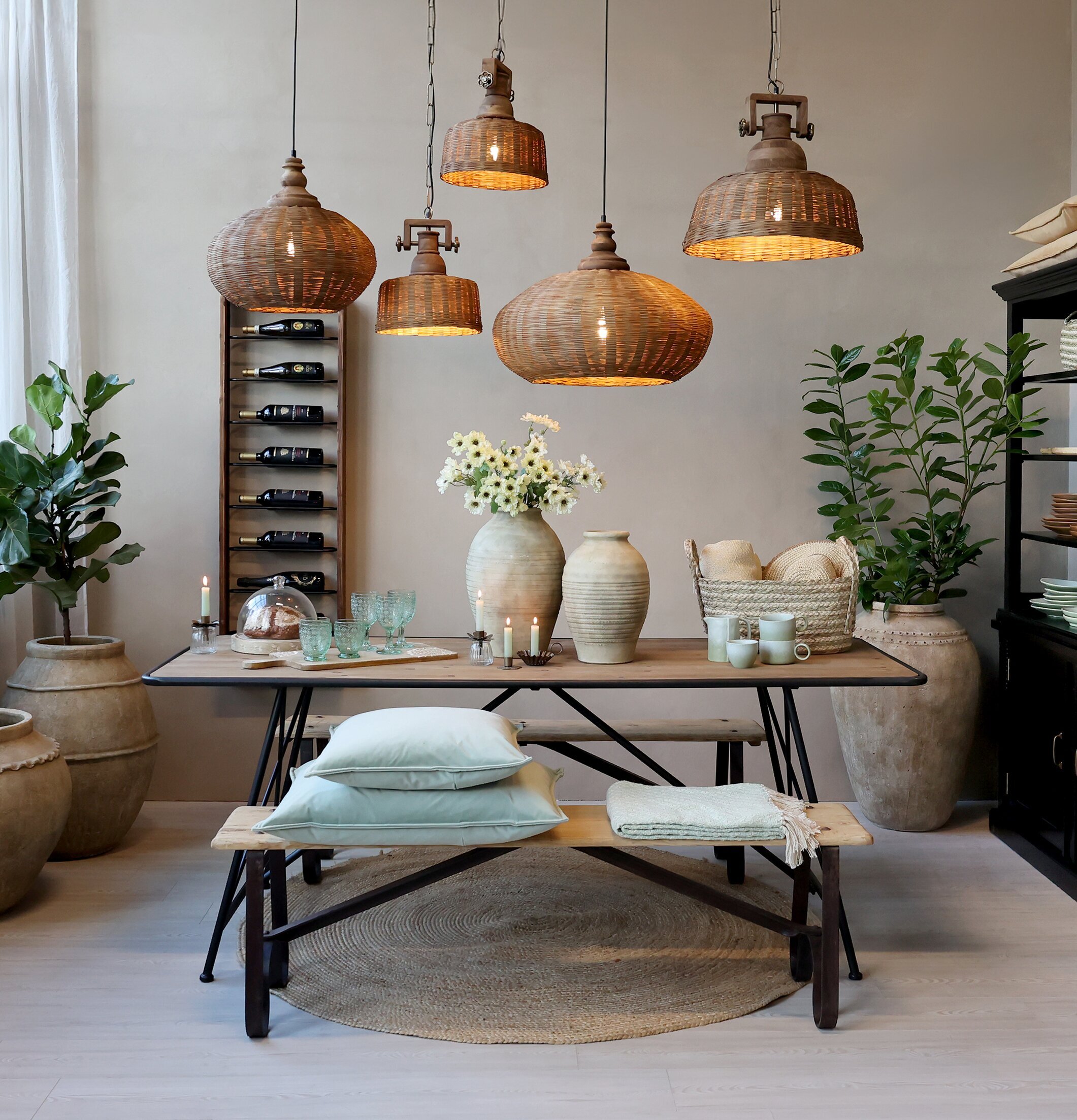 Vinreol Vägg Chic Antique Vinställ