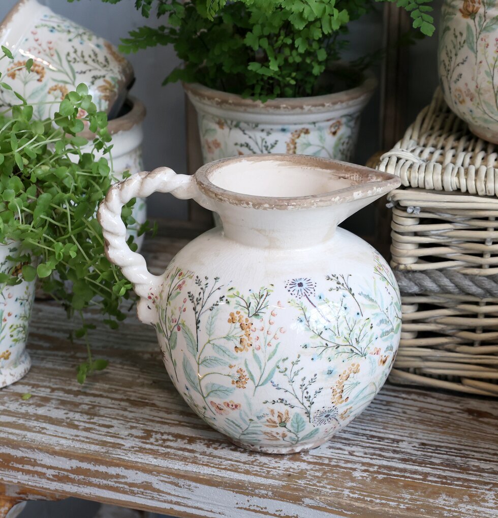 Maxime Kanna Med Blomstermönster Chic Antique Vaser Övrig prydnad/dekoration för inredning innemiljö