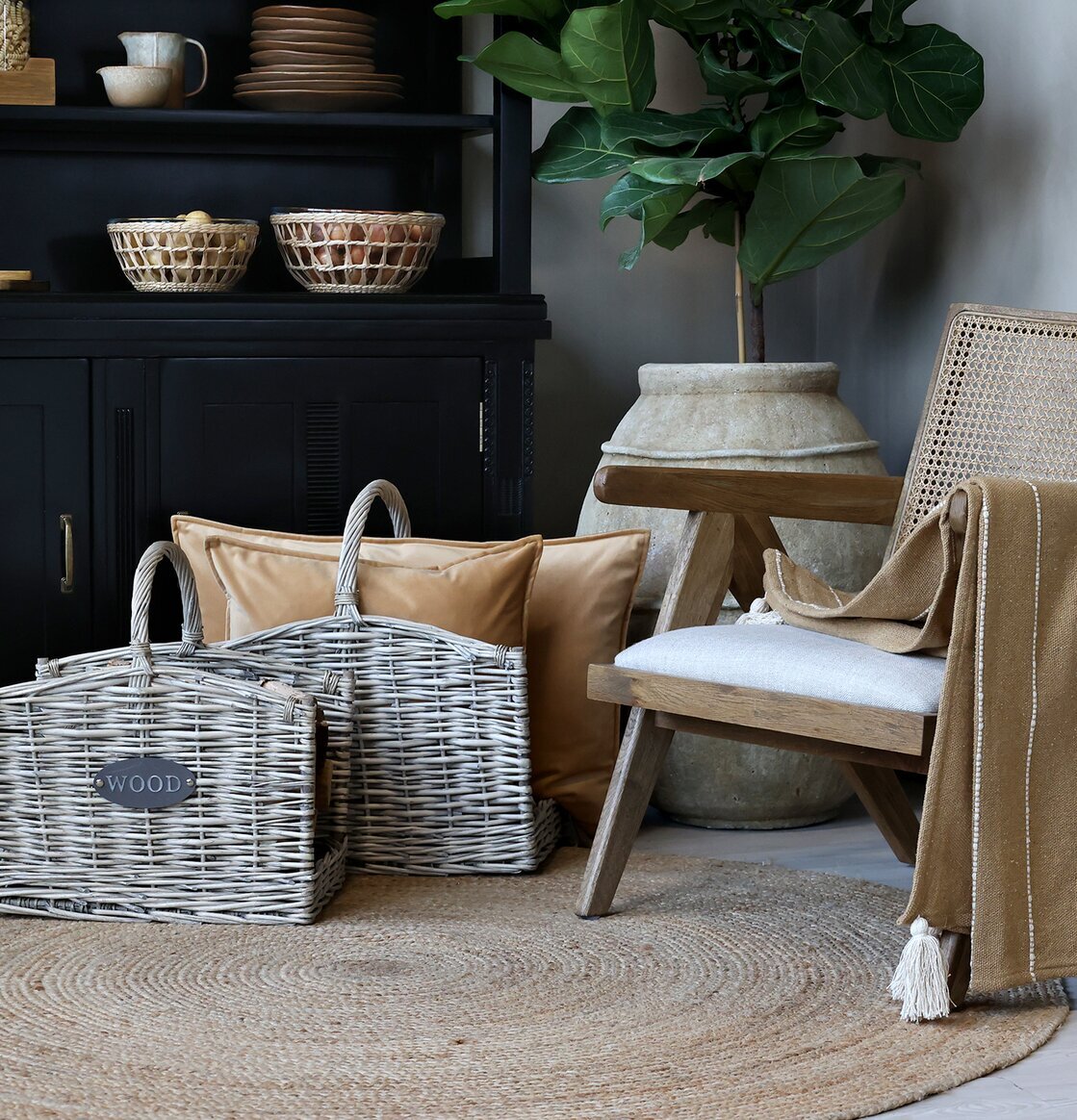 Vedkorg Pil Natur Chic Antique