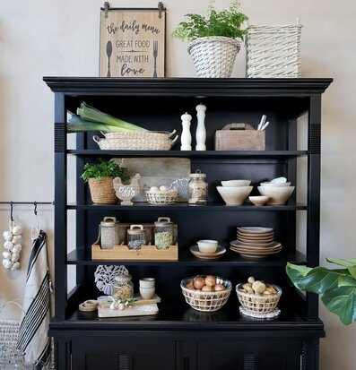 Skål Med Flätad Korg Ø27cm Chic Antique Skålar att äta ur tilltugg Såskannor/Vispskål servering Matlådor Förvaring