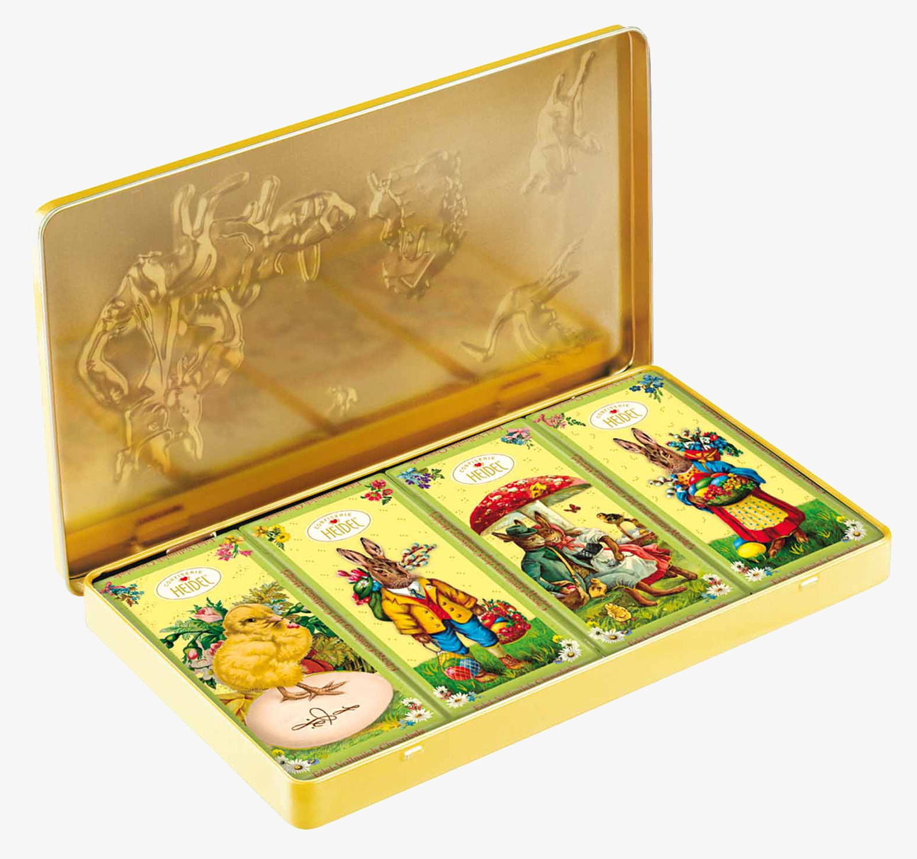 Plåtask Påskchoklad Heidel Choklad Chokladstrutar