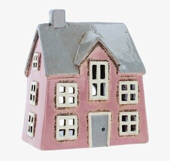 Bild av ljuslykta utformad som ett charmigt hus