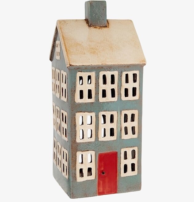 Ljuslykta Village Pottery - XLarge Grey House Joe Davies Lyktor Endless Light Ljuslyktor