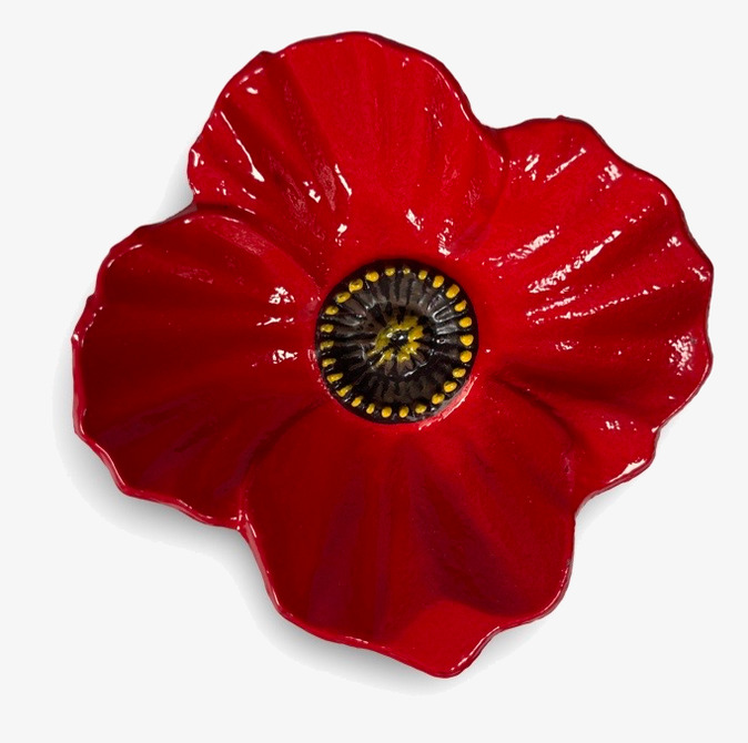 Fågelbad Stav Poppy Röd Miljögården