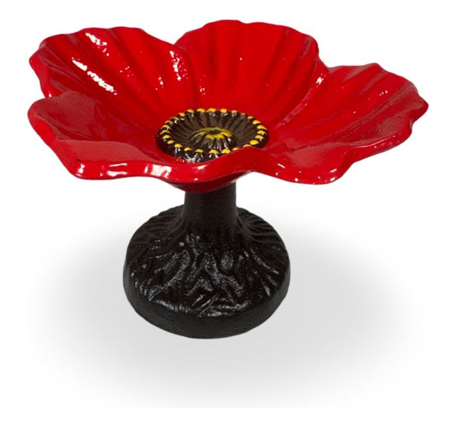 Fågelbad Poppy Röd Miljögården