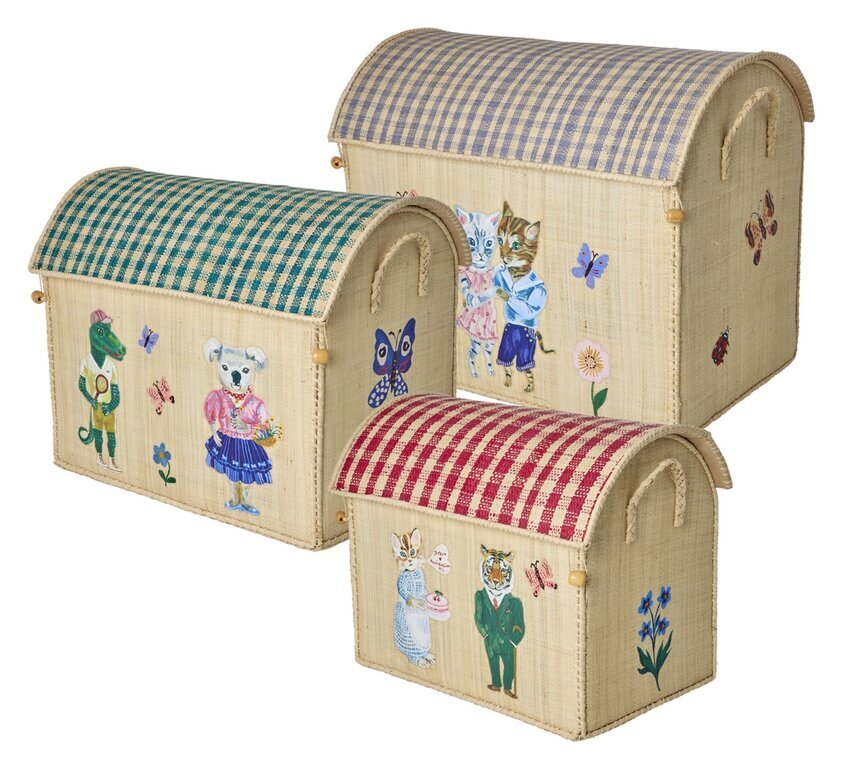 Förvaringshus Nathalie Lété Theme Rice Förvaringslådor och korgar Boxar Förvaringsboxar Porslinsboxar Trälådor Smyckesboxar i porslin Förvaringsbrickor