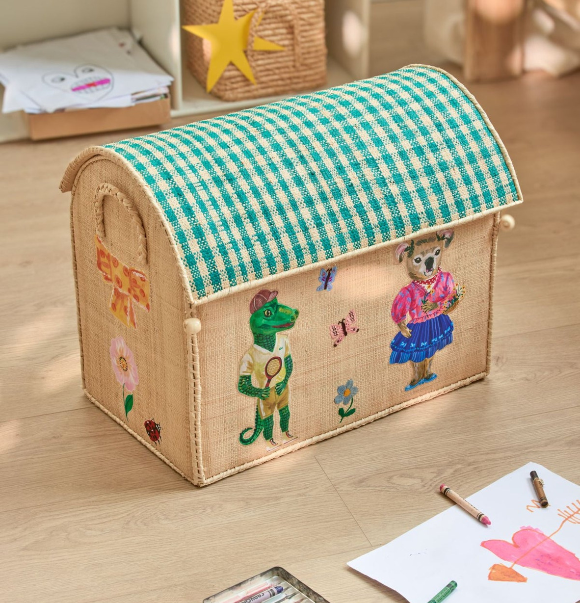 Förvaringshus Nathalie Lété Theme Rice Förvaringslådor och korgar Boxar Förvaringsboxar Porslinsboxar Trälådor Smyckesboxar i porslin Förvaringsbrickor