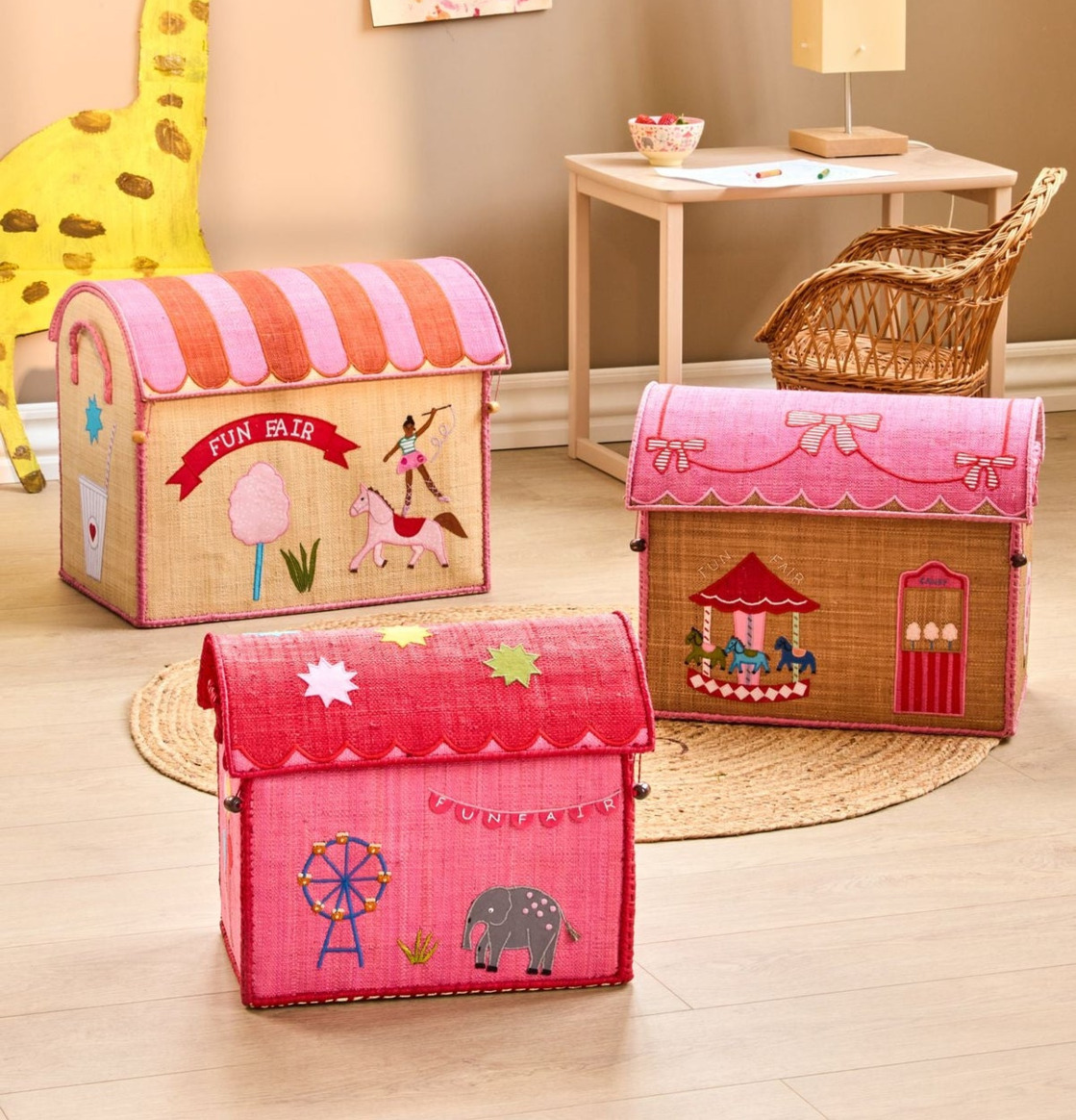 Förvaringshus Fun Fair Theme Pink Rice