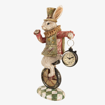 Bild av en kanin på enhjuling med nostalgisk känsla