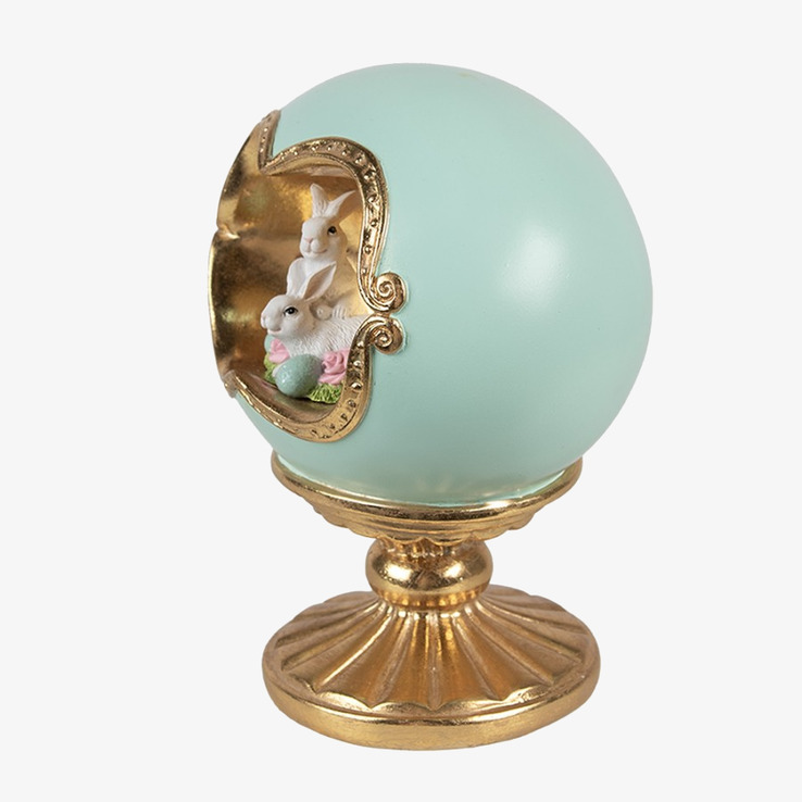 Dekoration Kaniner Turkos/Guld Clayre & Eef för prydnad/dekoration Prydnadskaniner Dekorationskaniner Bunnys dekoration