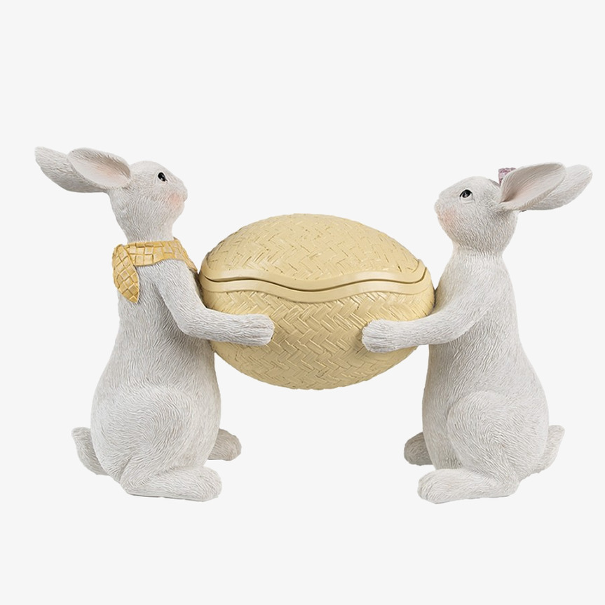 Påskägg Kanin Gul Clayre & Eef Kaniner för prydnad/dekoration Prydnadskaniner Dekorationskaniner Bunnys dekoration