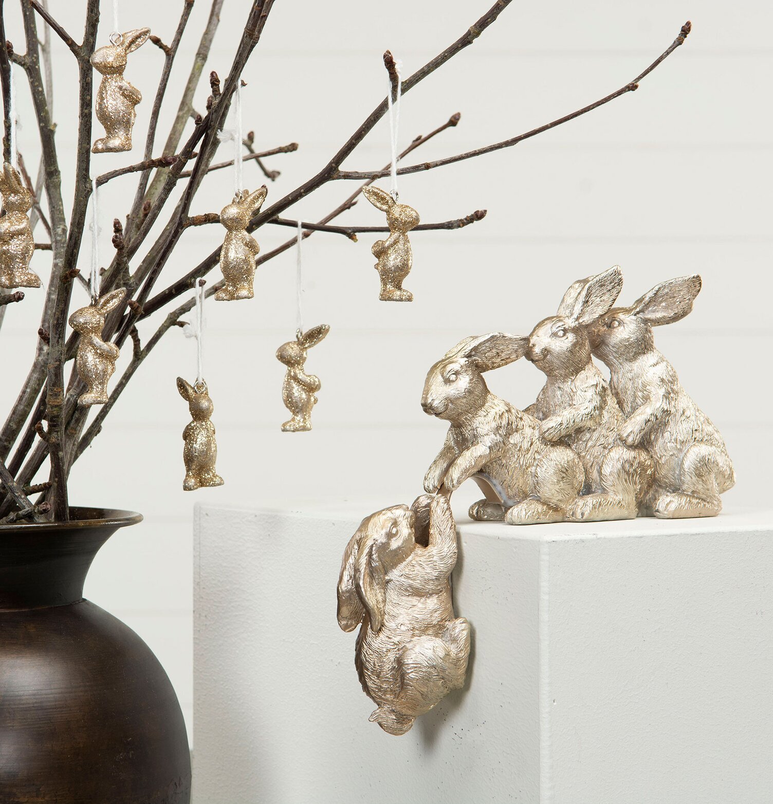 Hare Bästa Vänner Poly A Lot Decoration Kaniner för prydnad/dekoration Prydnadskaniner Dekorationskaniner Bunnys dekoration