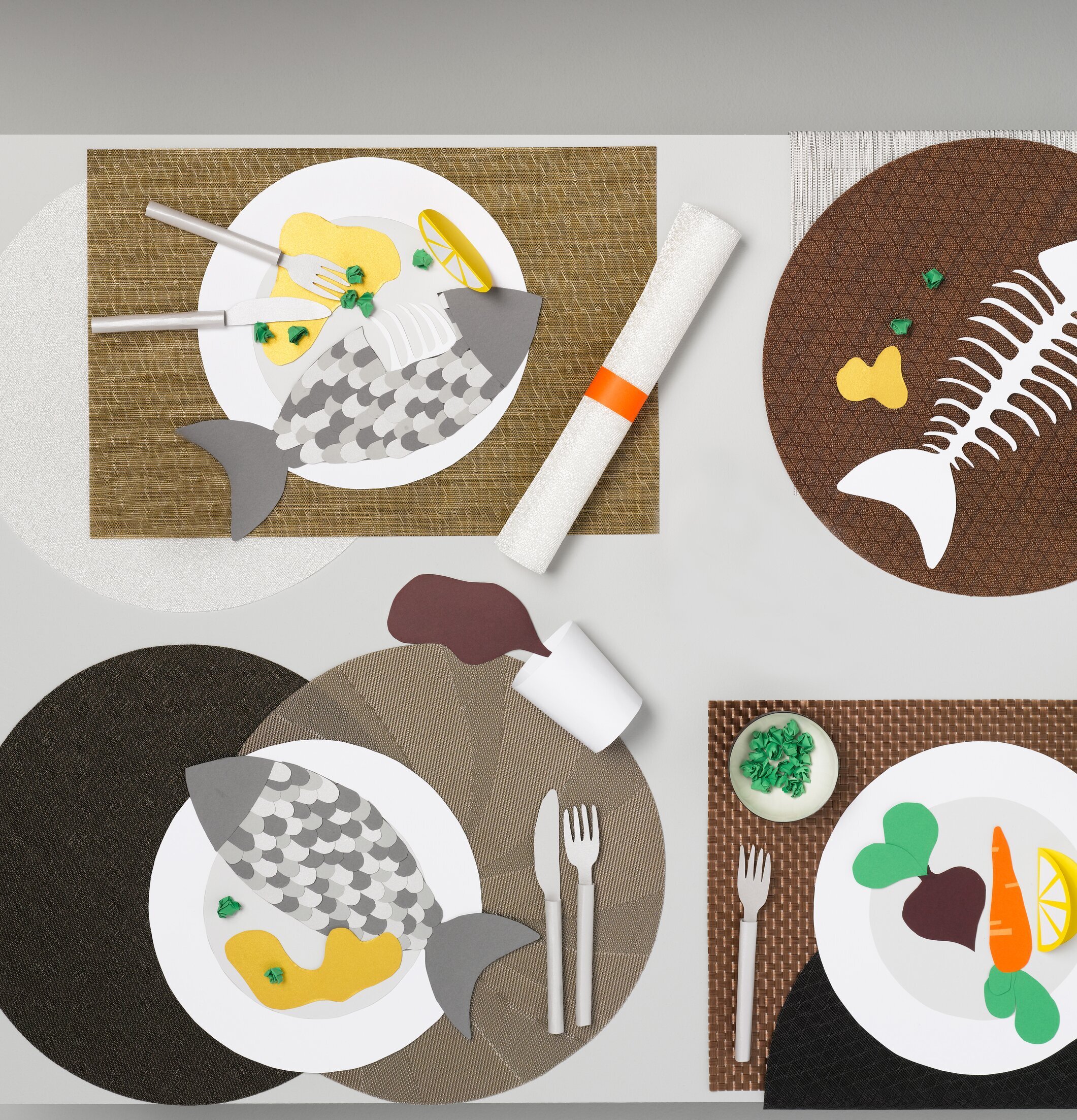 Bordstablett Stella Sand från Dixie på ett stilrent bord