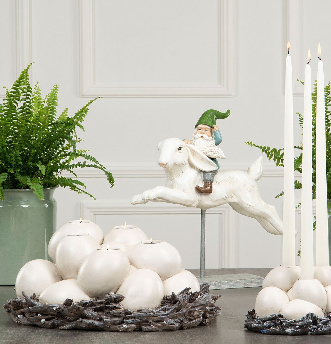 Ljusstake Ägg 5 Värmeljus Antik Finish A Lot Decoration Övrig prydnad/dekoration för inredning innemiljö