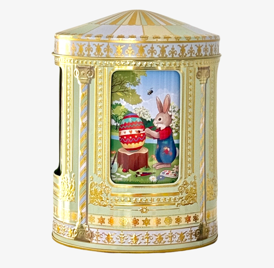 Plåtburk Speldosa Påsk Bromma Kortförlag Plåtburkar Metallburkar