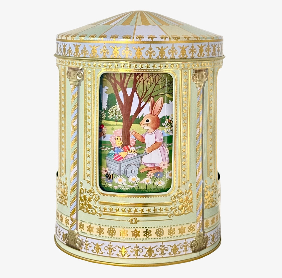 Plåtburk Speldosa Påsk Bromma Kortförlag Plåtburkar Metallburkar