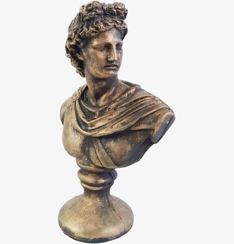 Bild av elegant antikguldbyst med klassiska detaljer