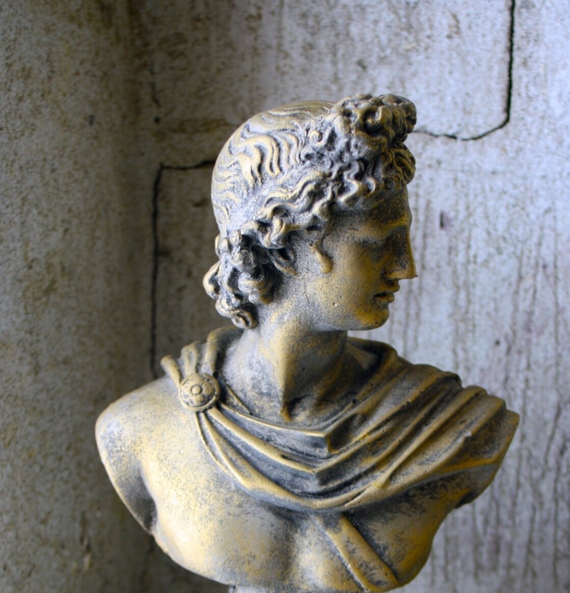 Staty Byst Homme Antikguld Västanvinden Byster