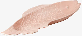 Uppläggningsfat Fisk Korall från Rice i keramik, rosa färg