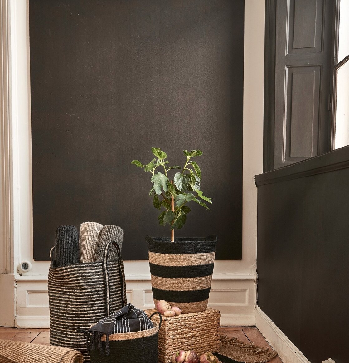 Jutekorg Emma från Dixie i olika storlekar och mönster