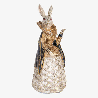 Bild av elegant kanindekoration i guld och creme