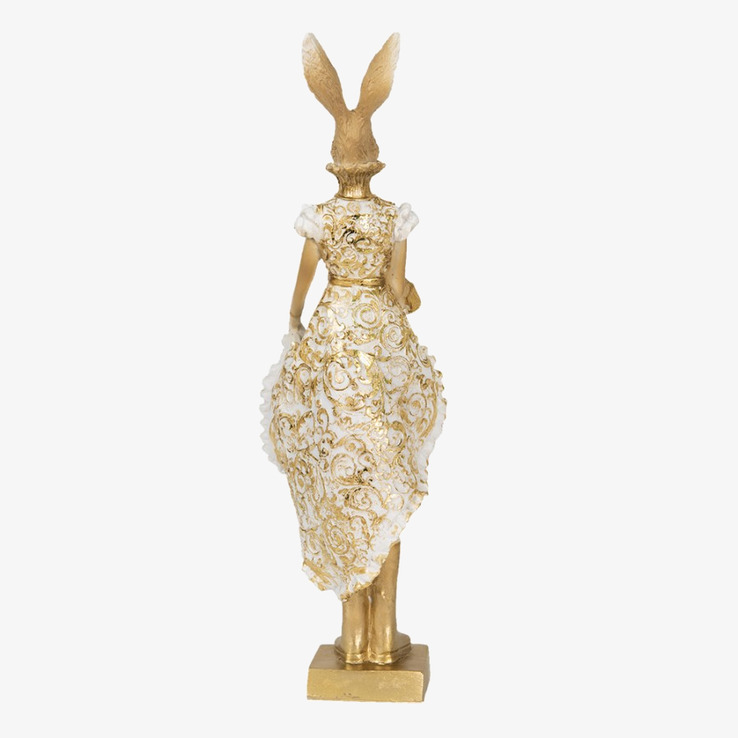 Dekoration Kanin Dam Guld Clayre & Eef Kaniner för prydnad/dekoration Prydnadskaniner Dekorationskaniner Bunnys dekoration