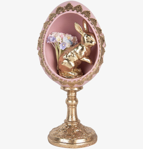 Dekoration Kanin Rosa/Guld Clayre & Eef Kaniner för prydnad/dekoration Prydnadskaniner Dekorationskaniner Bunnys dekoration