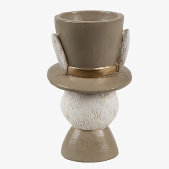 Bild av elegant äggkopp med kanin och hattdesign