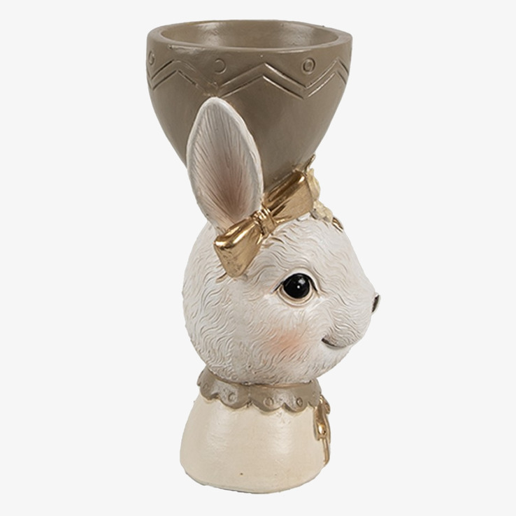 Äggkopp Kanin Dam Beige Clayre & Eef Äggkoppar