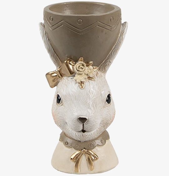 Äggkopp Kanin Dam Beige Clayre & Eef Äggkoppar