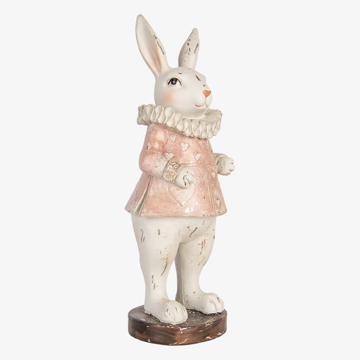 Kanin Deco Vit/Rosa Clayre & Eef Kaniner för prydnad/dekoration Prydnadskaniner Dekorationskaniner Bunnys dekoration