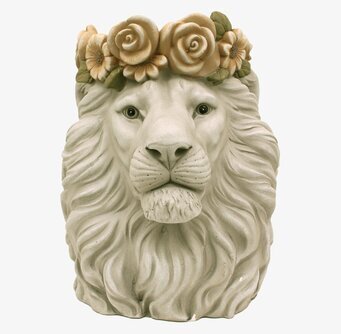 Bild av intrikat designad kruka med lejonmotiv