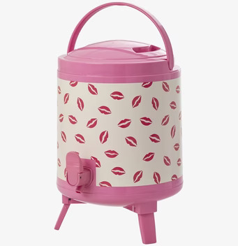Rice Cooler Tank 8 Liter med rosa detaljer och tappkran