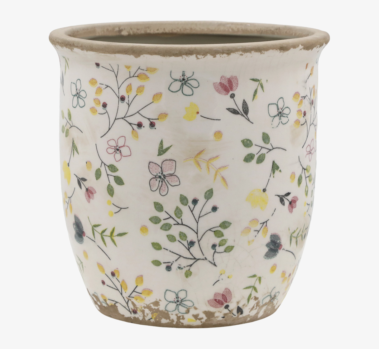 Cavaillon Kruka Blomstermotiv 14.5cm Chic Antique Krukor Örtkrukor Glaskrukor