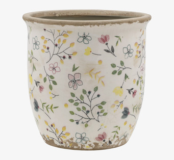 Cavaillon Kruka Blomstermotiv 14.5cm Chic Antique Krukor Örtkrukor Glaskrukor