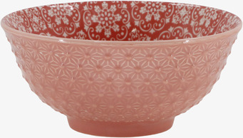 Bild av dekorativ skål med intrikat mönster och färg