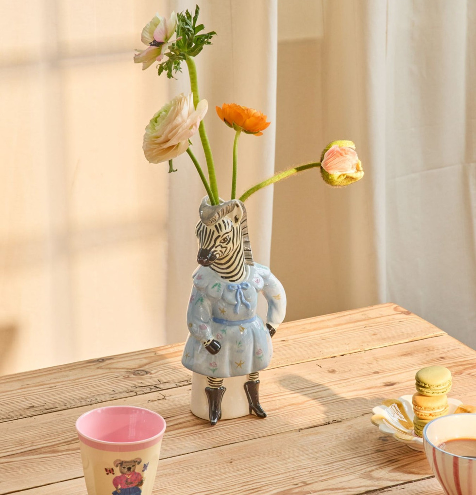 Keramikvas Zebra - Nathalie L'ete Theme Rice Kannor Tekannor (ej termos) Cooler tank med kran Glasburkar