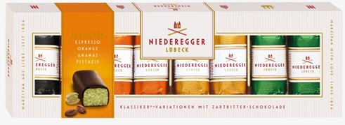 Marsipanvariation 100 gram Niederegger Choklad Chokladstrutar