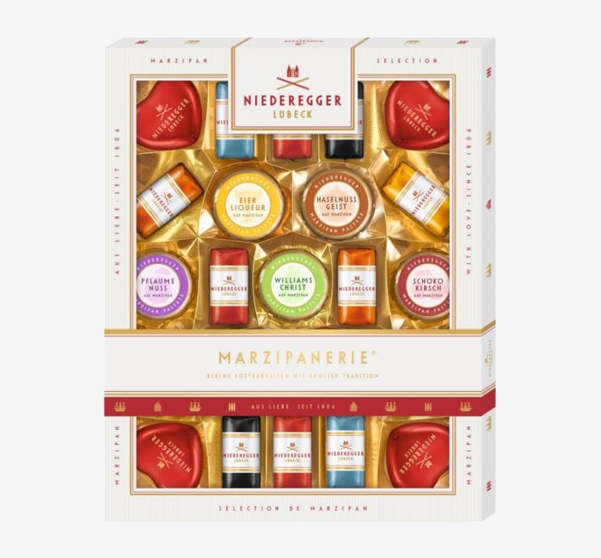 Presentask - Marsipanerie 298 Gram Niederegger Choklad Chokladstrutar