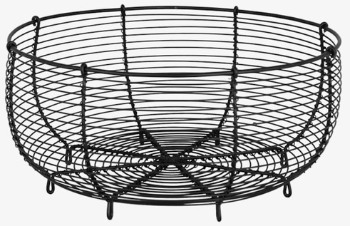 Trådkorg Rund Svart Stor Strömshaga Förvaringslådor och korgar Boxar Förvaringsboxar Porslinsboxar Trälådor Smyckesboxar i porslin Förvaringsbrickor