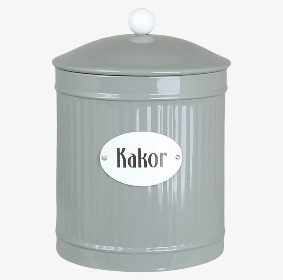 Plåtburk Hugo Kakor Grön Strömshaga Plåtburkar Metallburkar